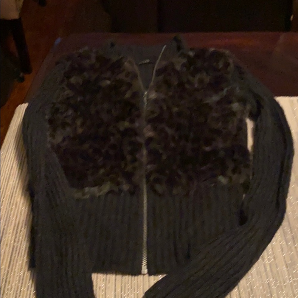 Guess faux fur sweater size small